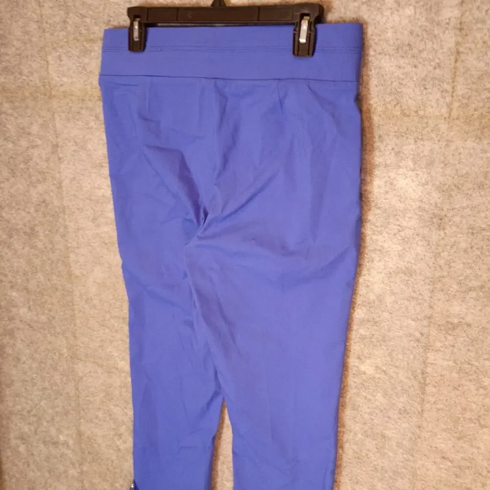 Raffaella Women's 8 Blue Stretch Pull-On Capri Pants Cropped Everyday Casual - Picture 6 of 14